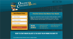 Desktop Screenshot of online-college-blog.com