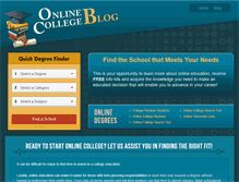 Tablet Screenshot of online-college-blog.com